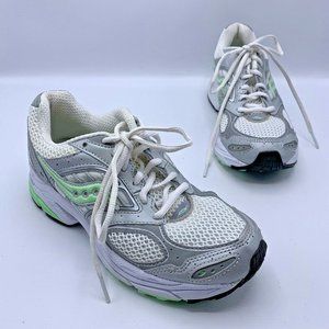 Saucony Grid Fusion White Silver Running Size 6.5 + FREE GIFT LIMITED SUPPLIES!